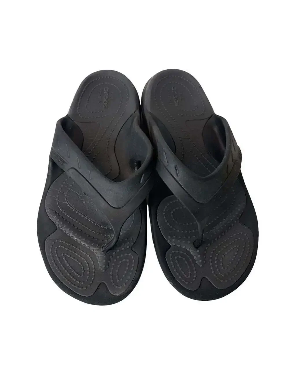 Crocs Modi Sport Flip Sandals Black Unisex Comfort Beach Casual Summer M9 W11